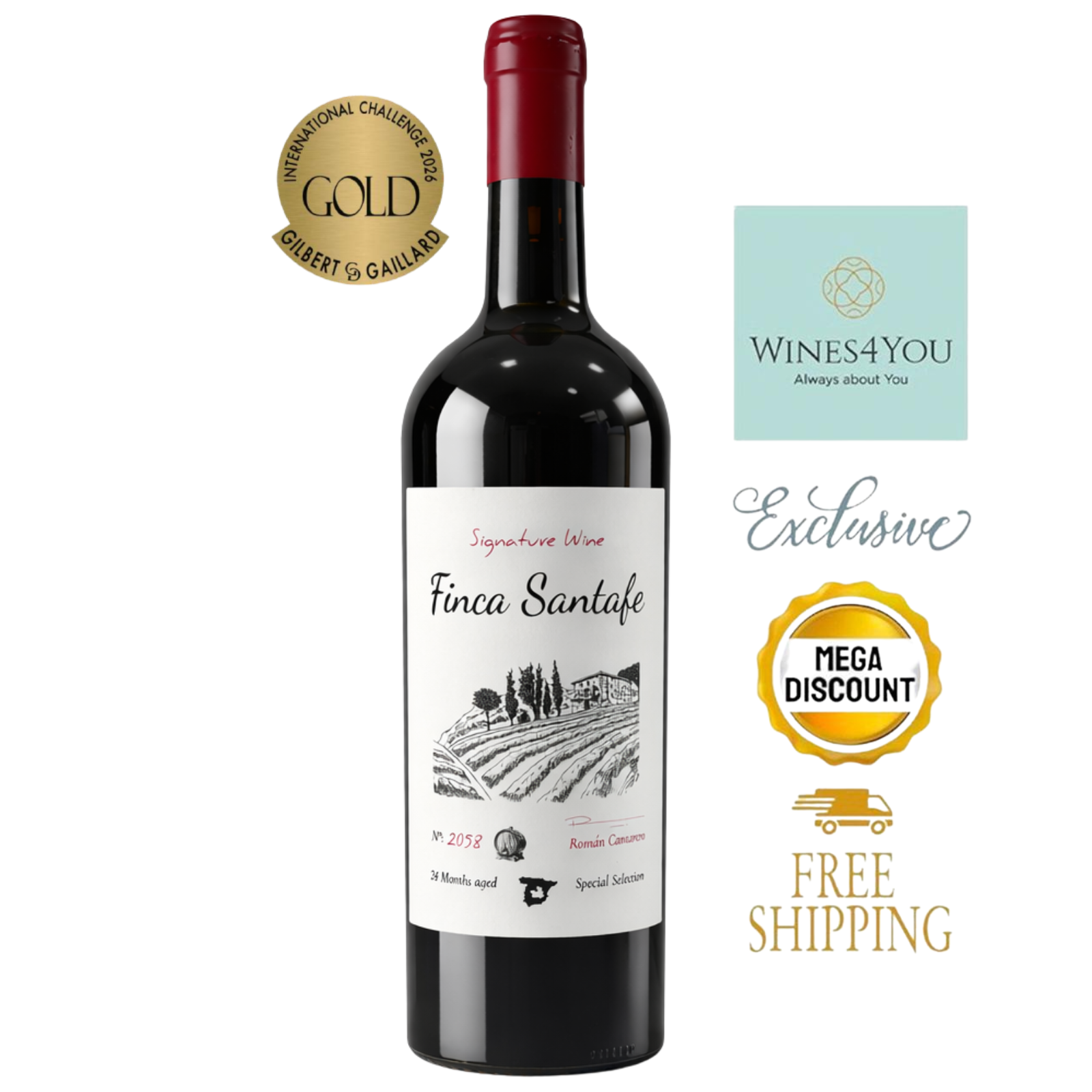 Finca Santa Fe Signature Wine Cabernet Sauvignon Spain Red Wine 2022-Shop-Laz-w4u